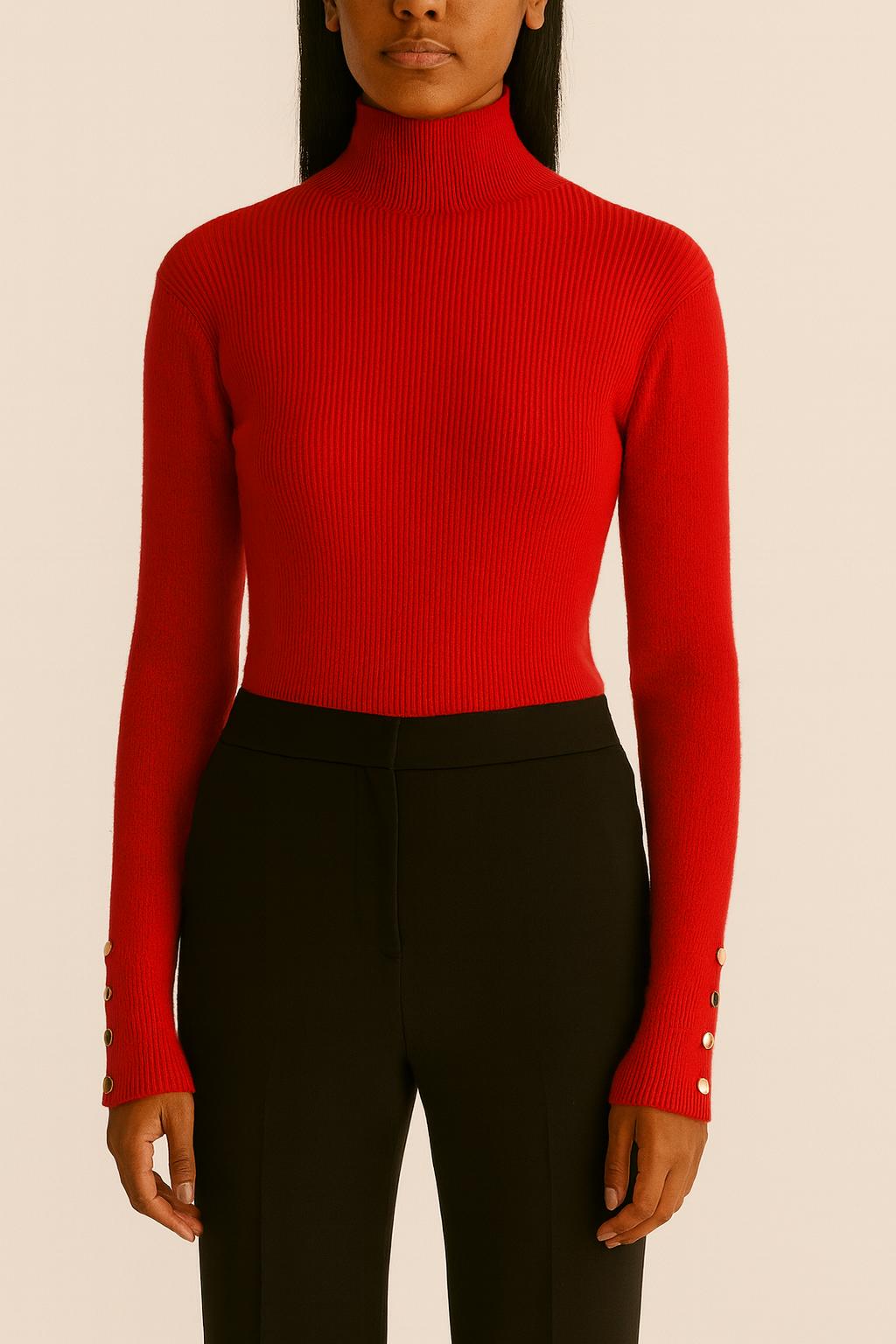 Maglia Mezzo Collo a Costine