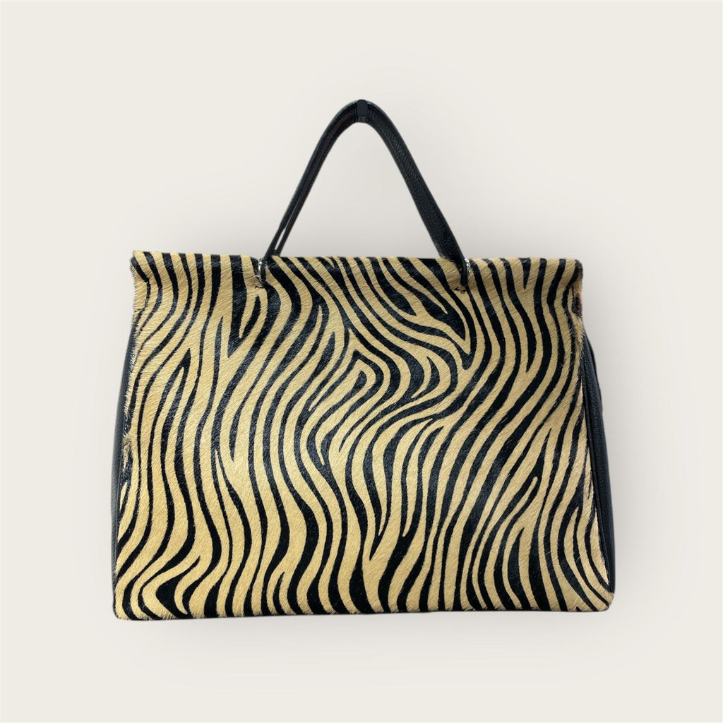 Borsa in cavallino zebrato