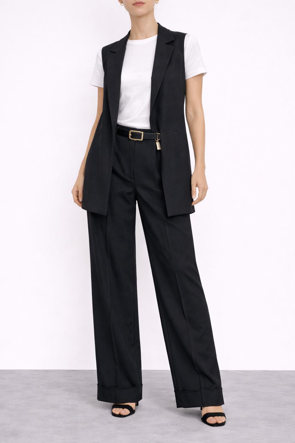 Pantalone con piegone