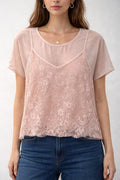 Blusa top pizzo