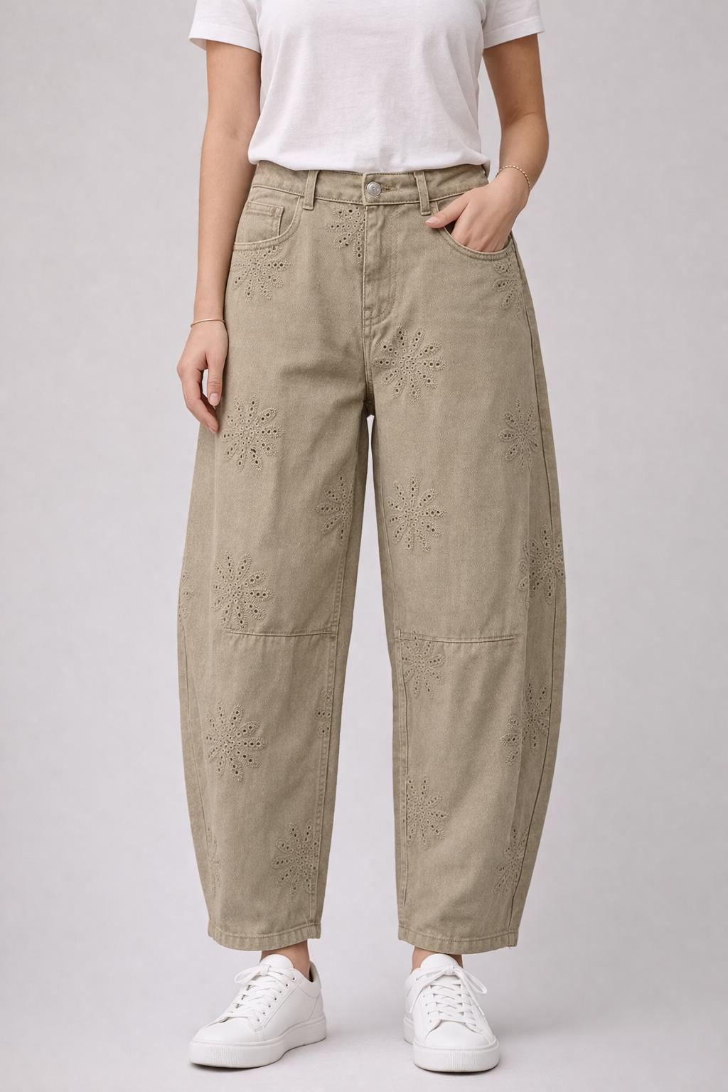 Pantalone ricamato