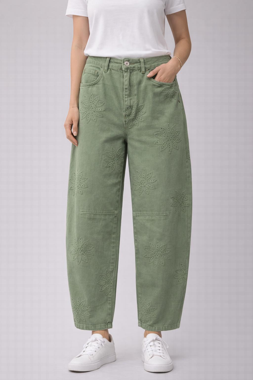 Pantalone ricamato