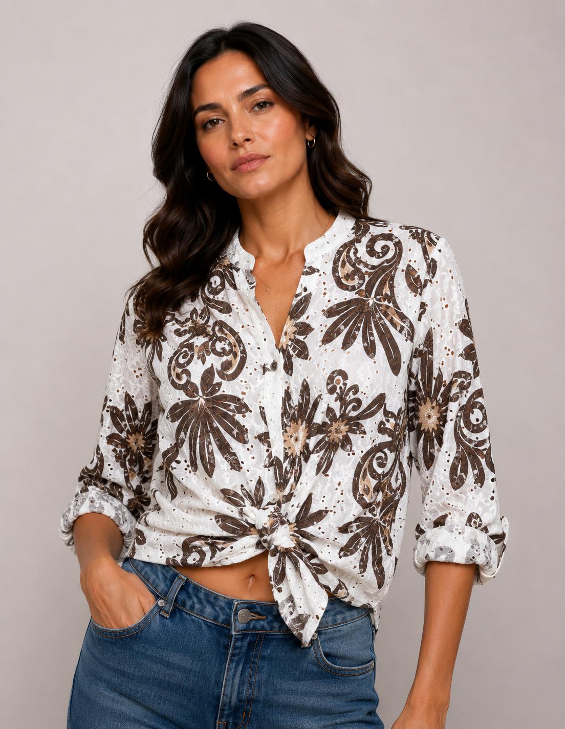 Camicia in sangallo