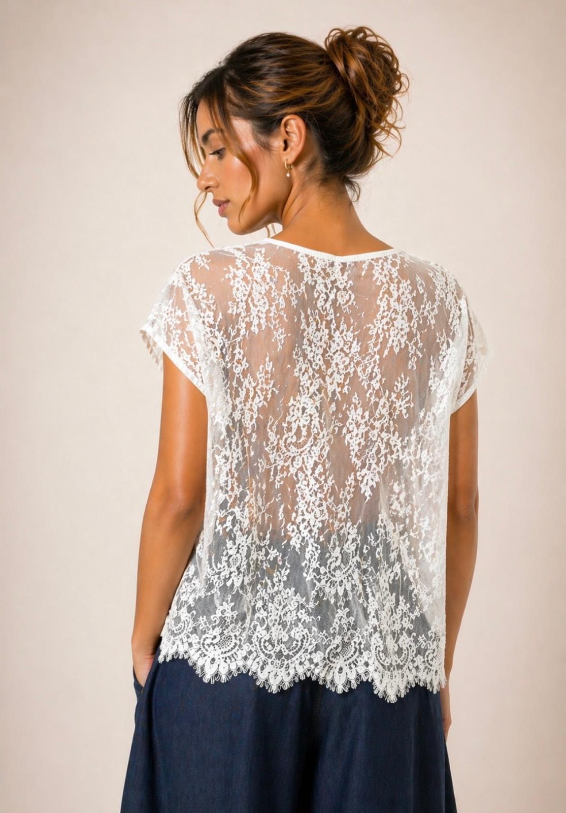 Blusa con pizzo