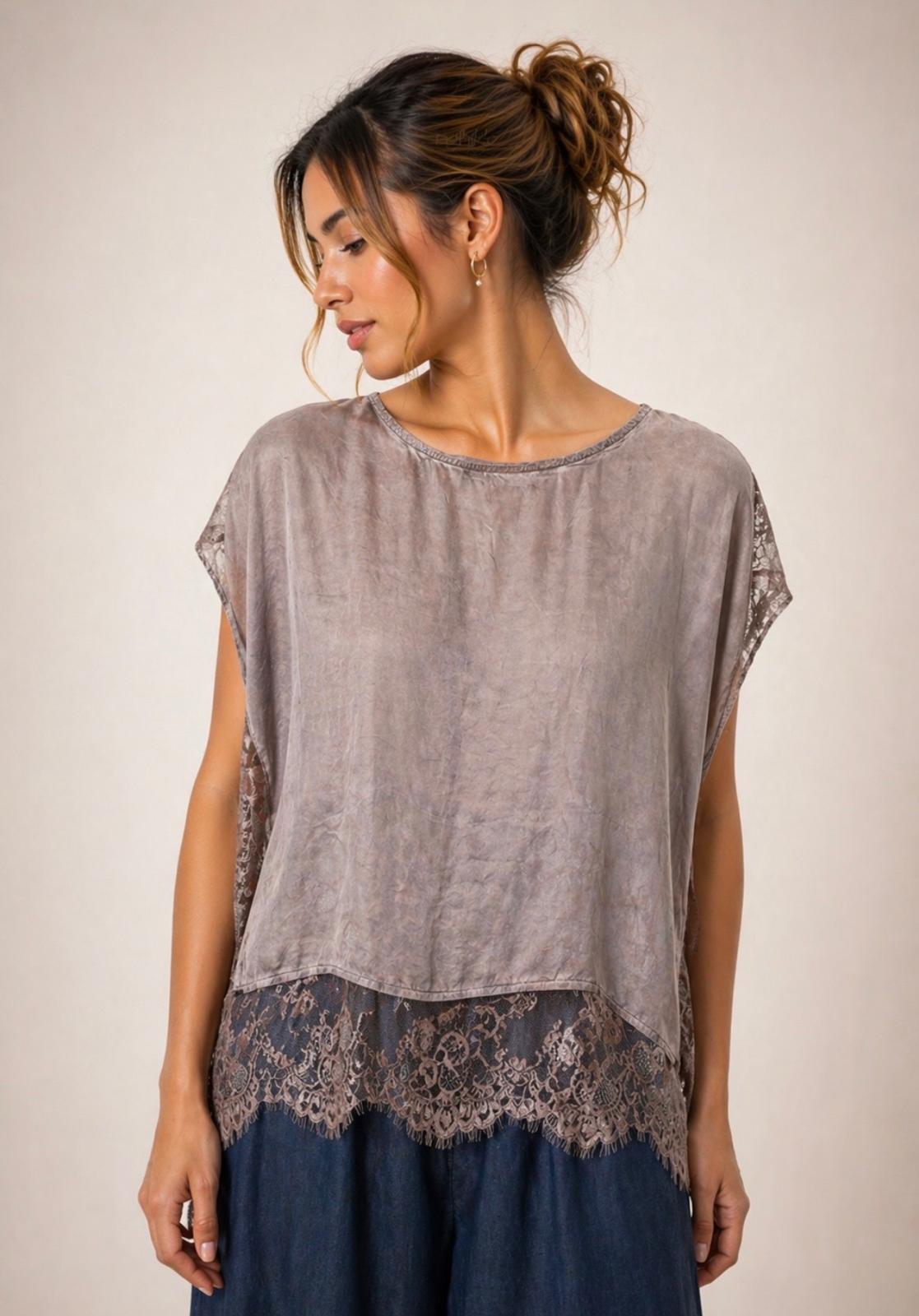 Blusa con pizzo