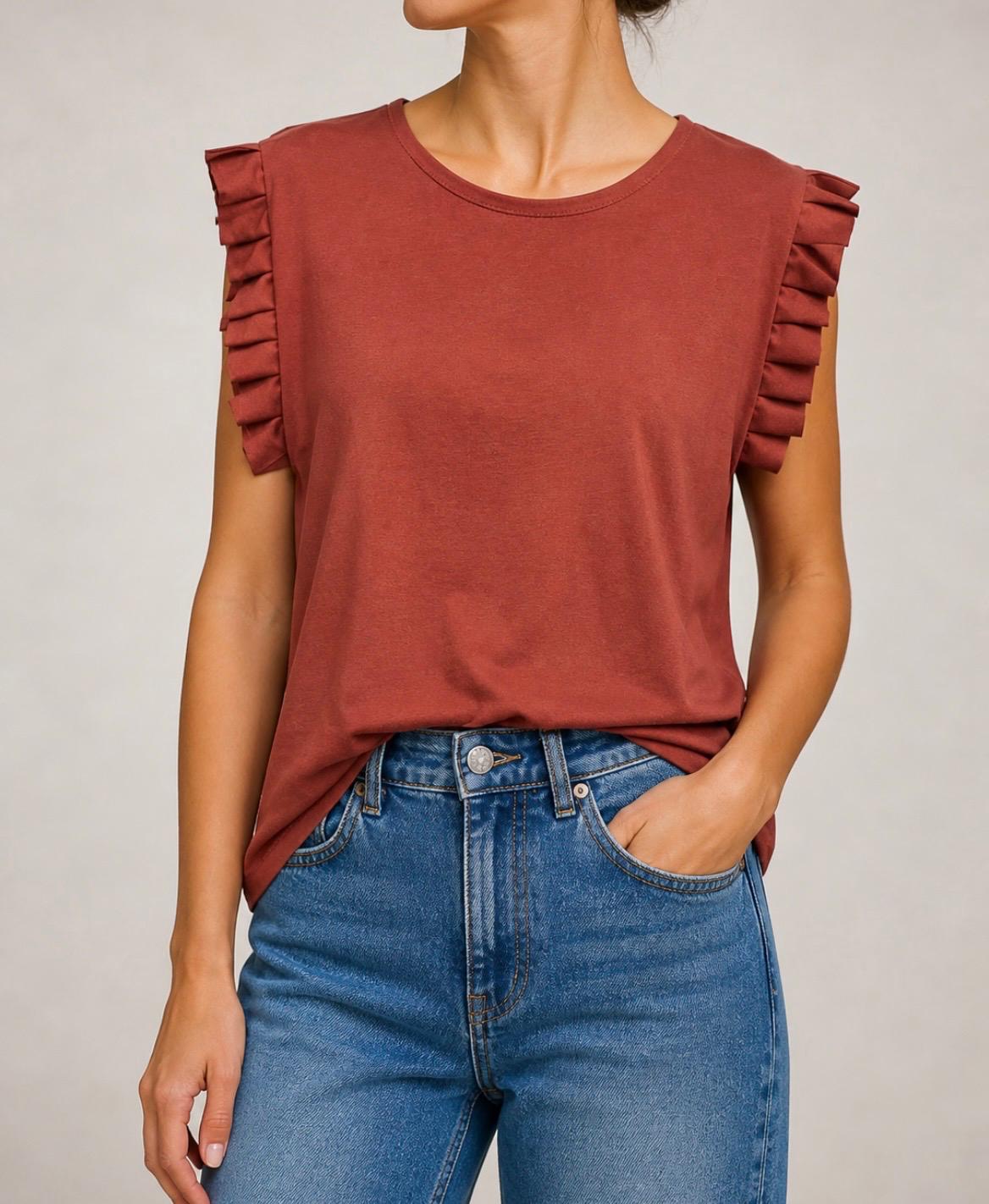 Blusa con rouches
