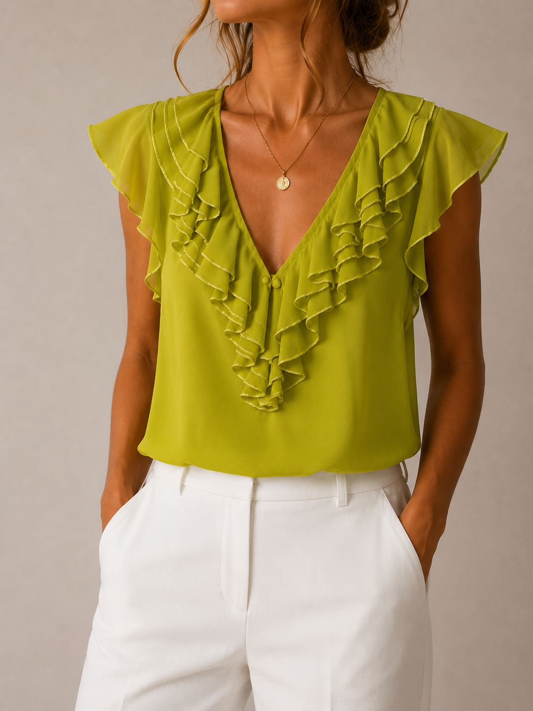 Blusa con rouches