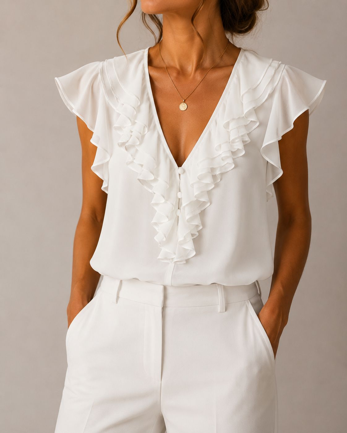 Blusa con rouches