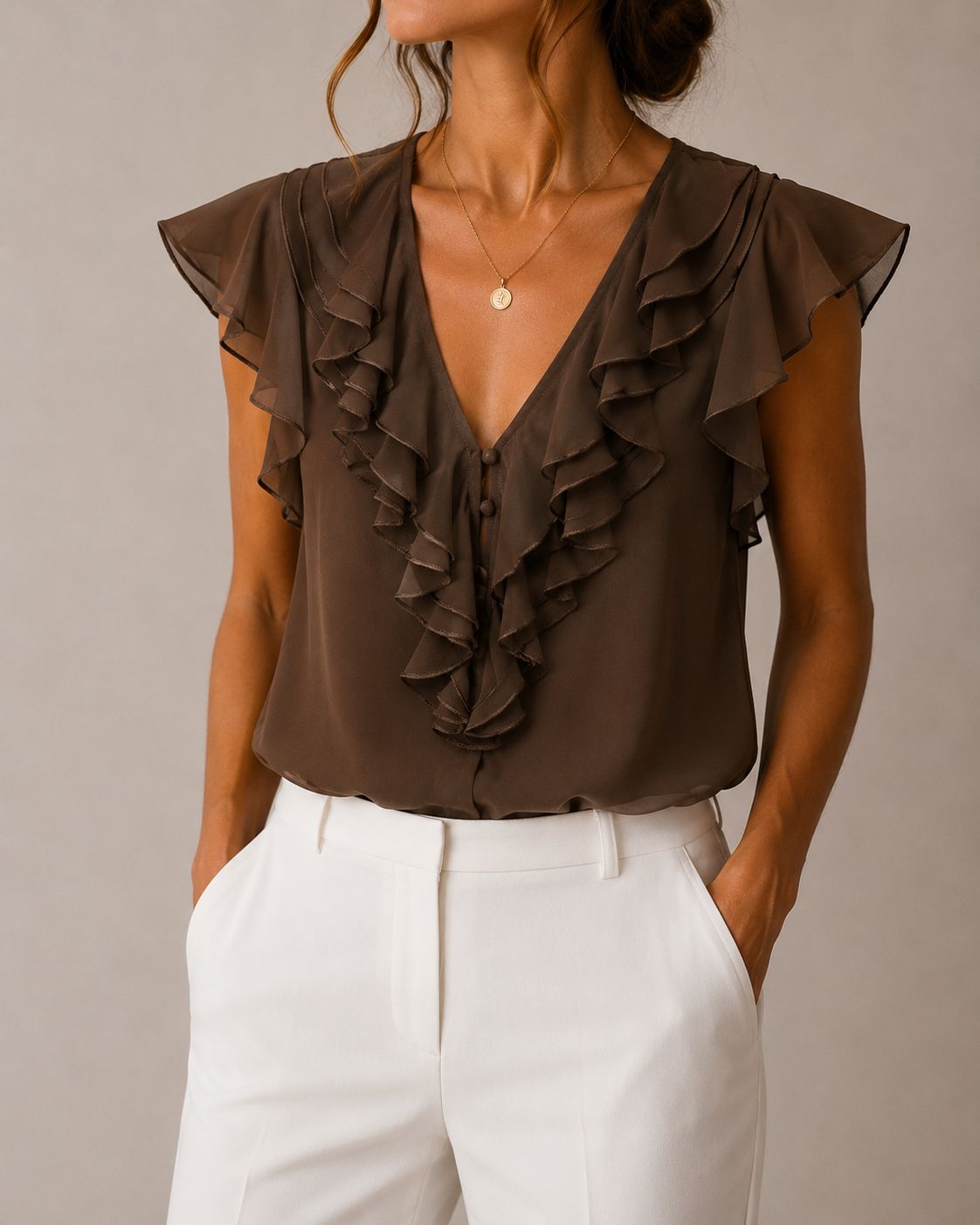 Blusa con rouches
