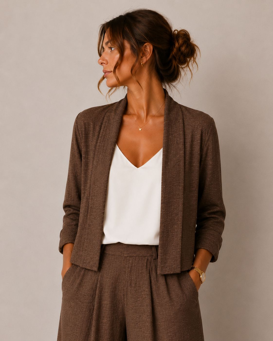 Giacca cardigan fluida