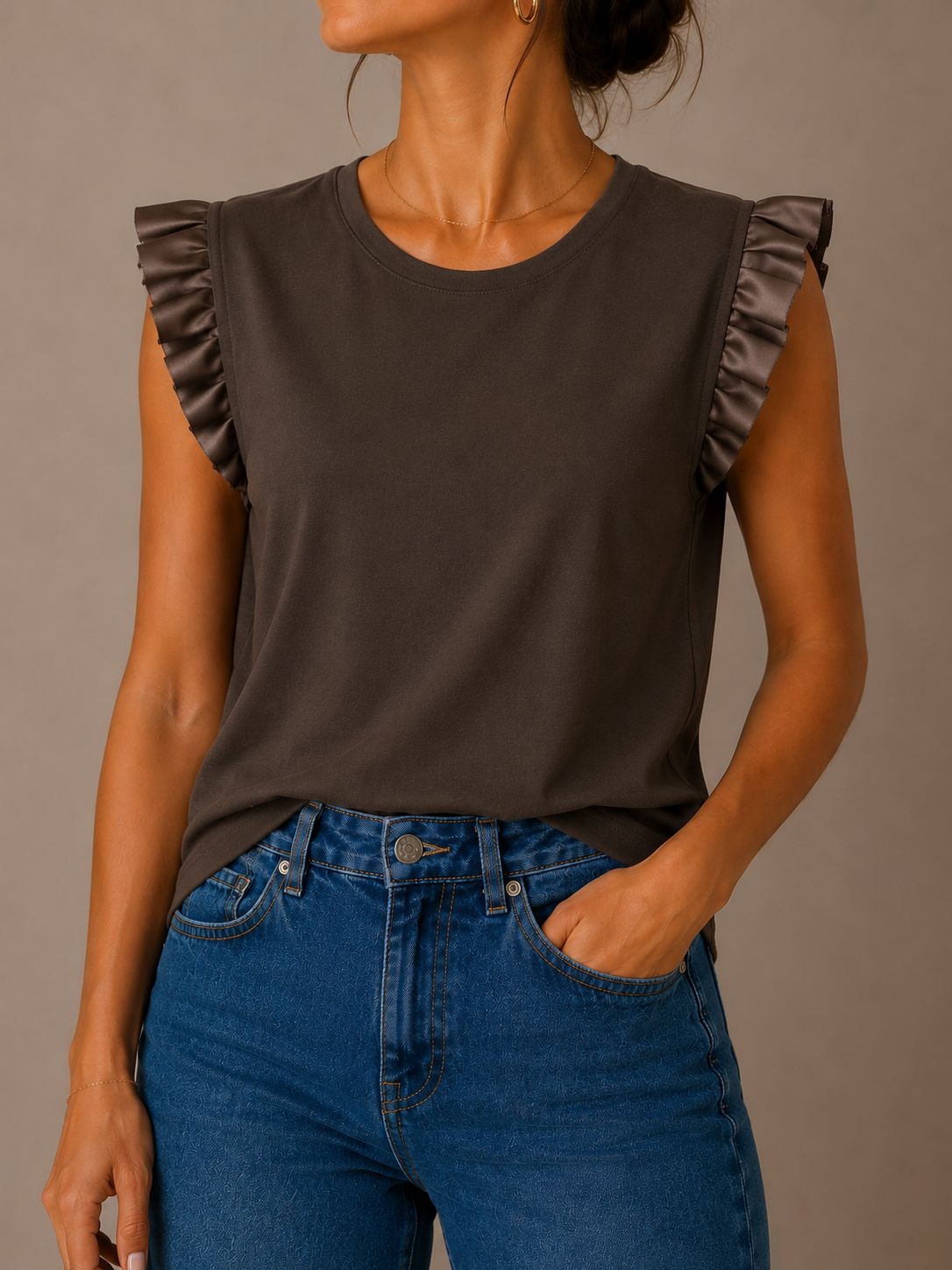 Blusa con rouches