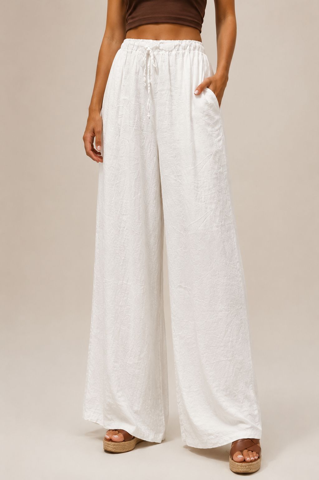 Pantalone palazzo lino