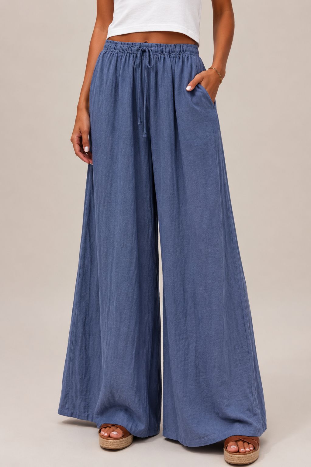 Pantalone palazzo lino