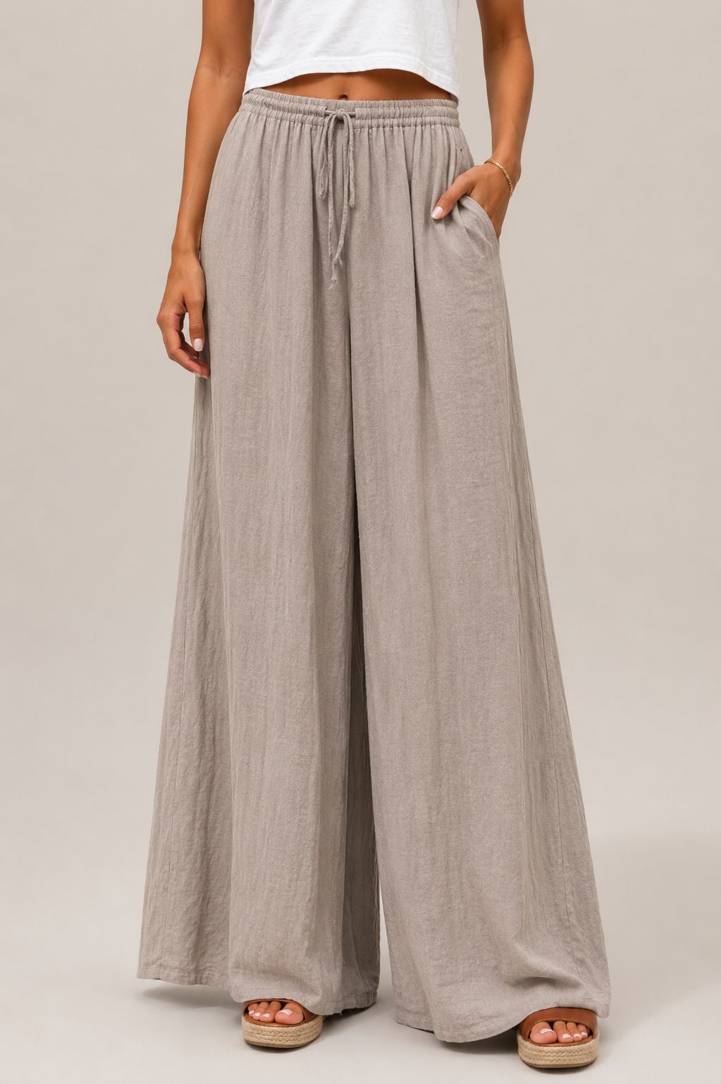 Pantalone palazzo lino