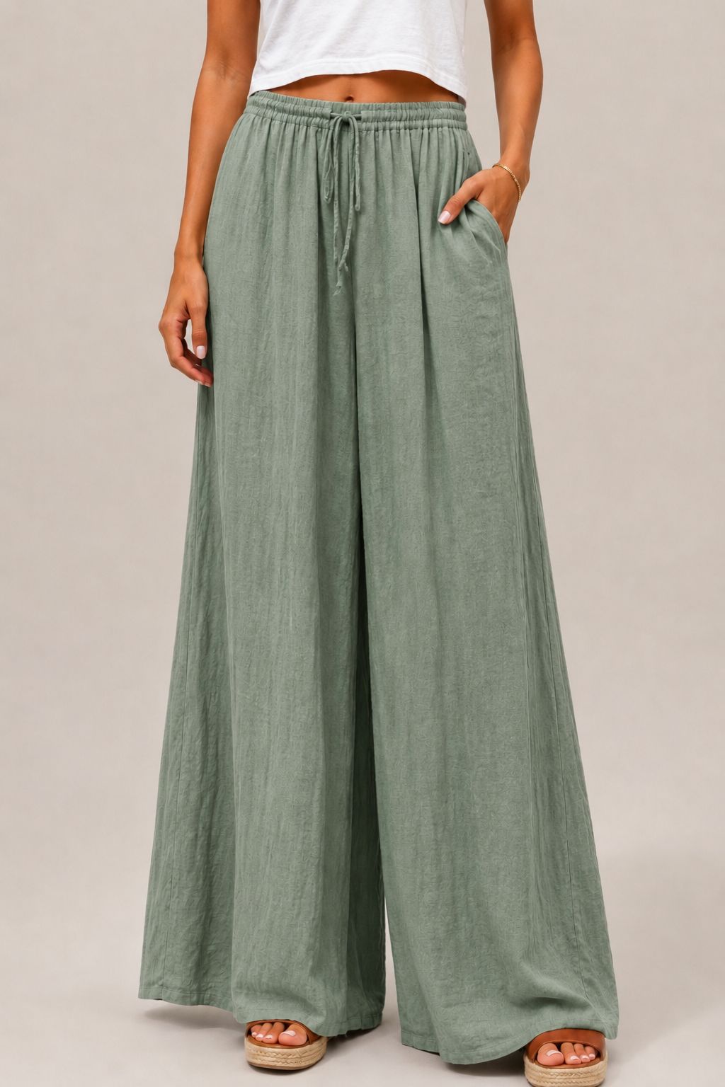 Pantalone palazzo lino