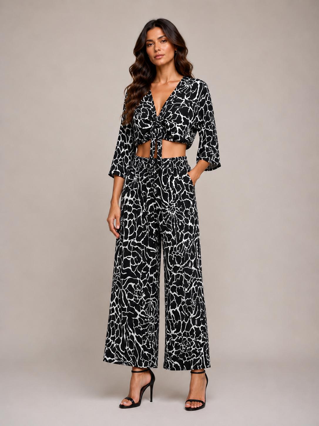 Completo camicia pantalone crop