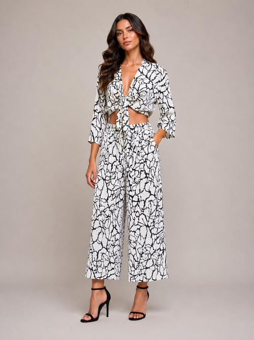 Completo camicia pantalone crop