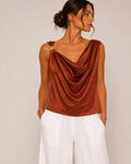 Top fluido drappeggiato