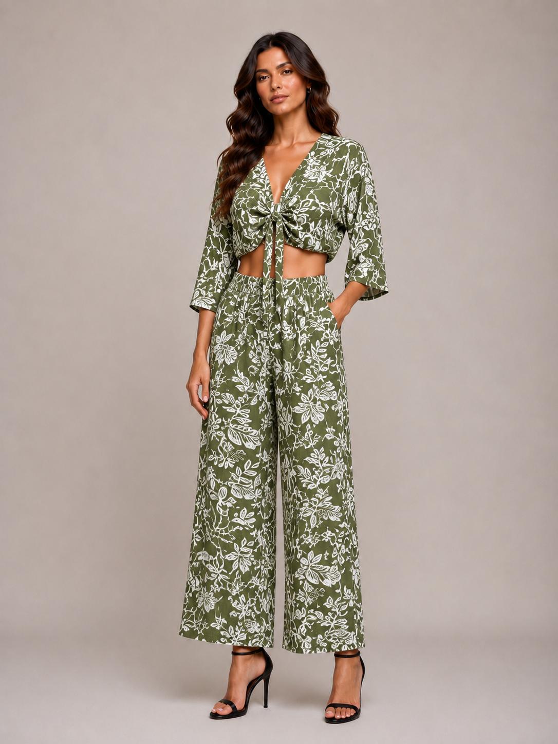 Completo camicia pantalone crop