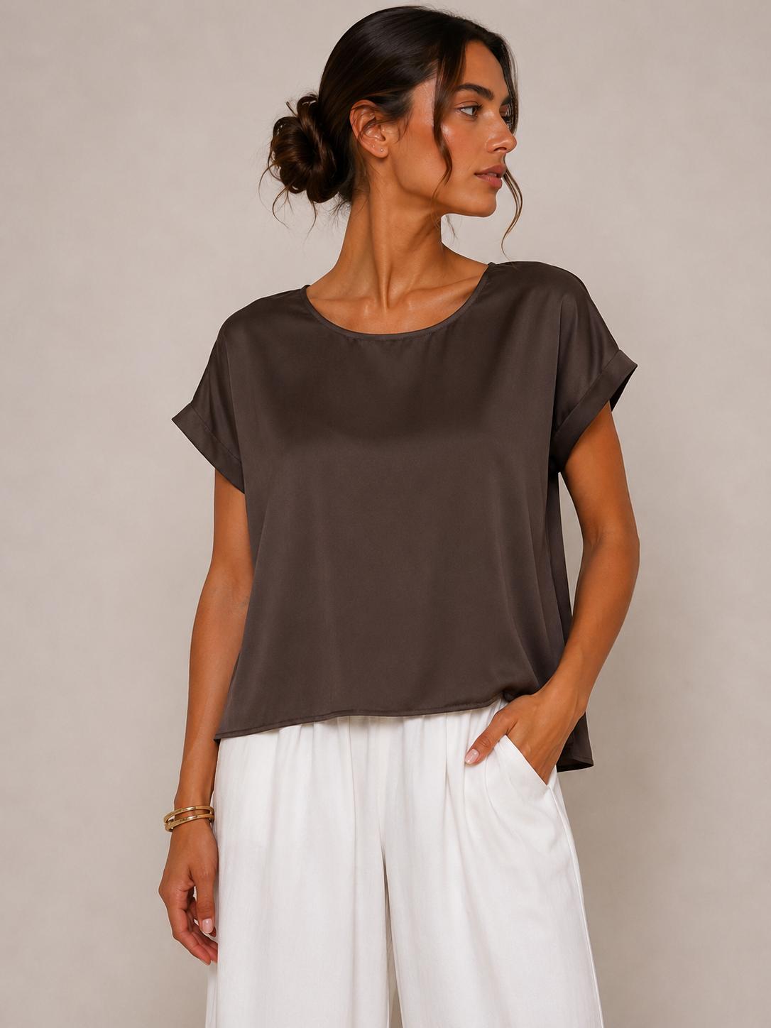 Blusa corta fluida
