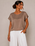 Blusa corta fluida