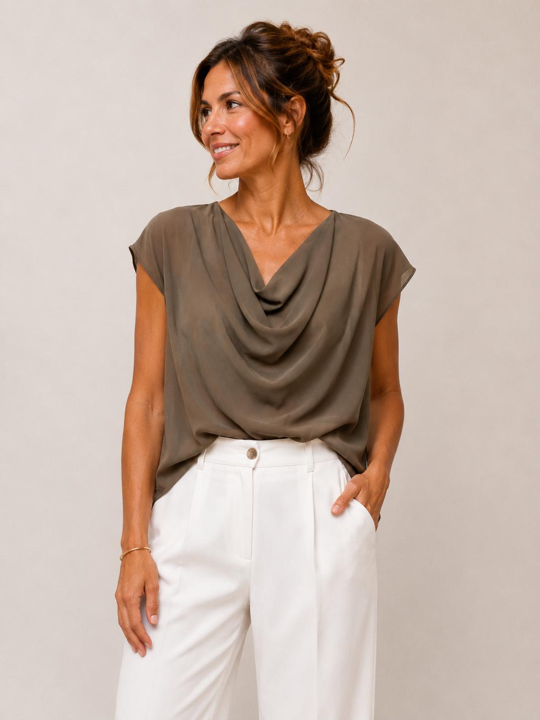 Blusa scollo a cappuccio