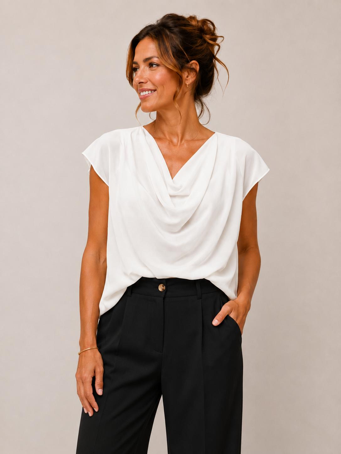 Blusa scollo a cappuccio