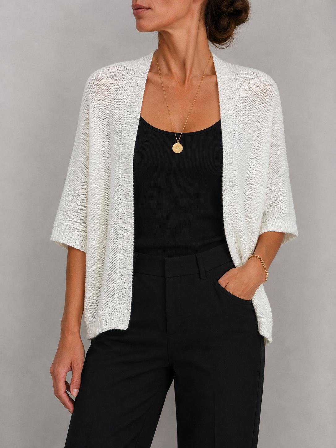 Cardigan morbido aperto