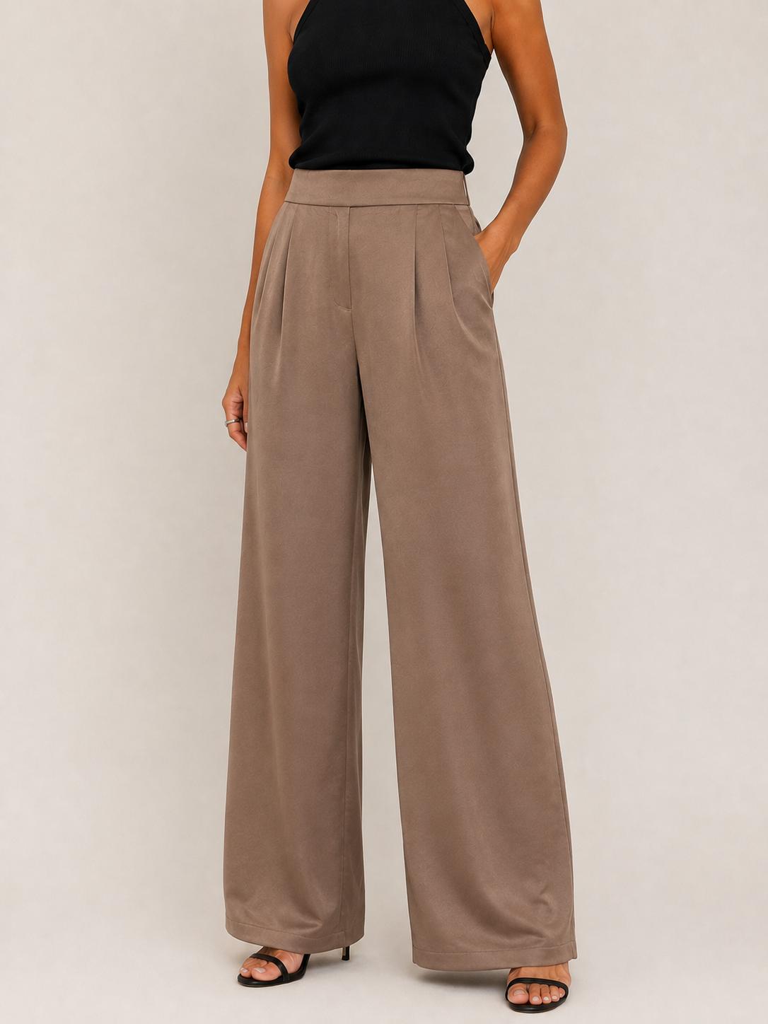 Pantaloe palazzo con pinces