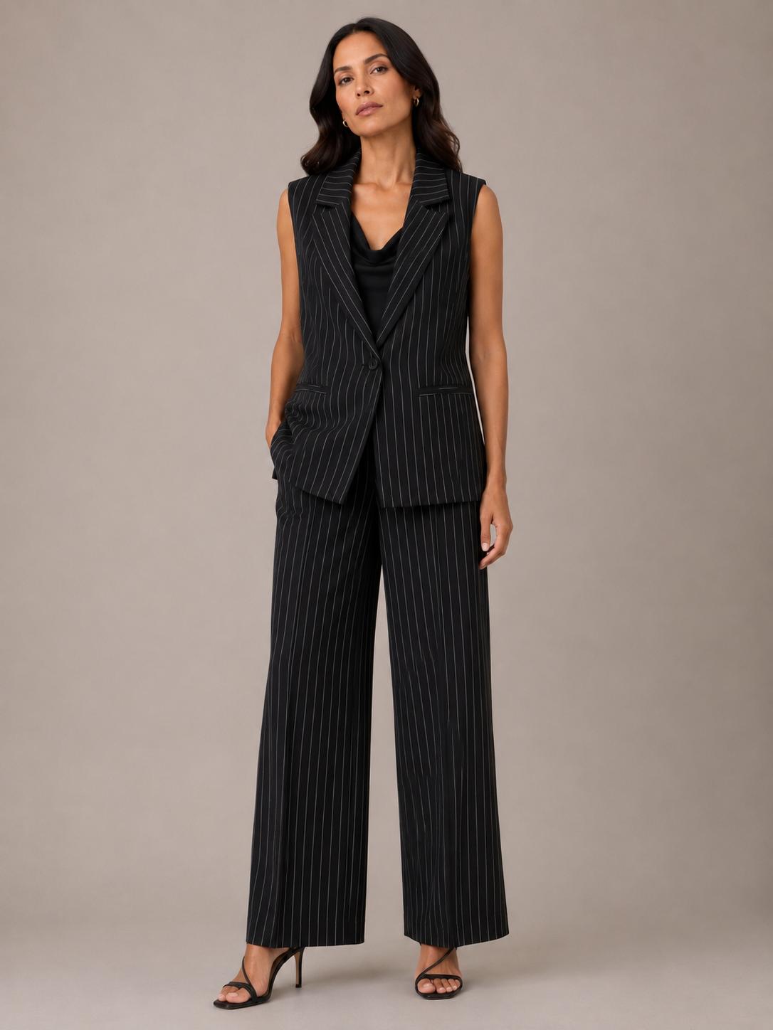 Pantalone palazzo gessato