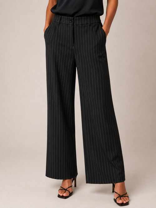 Pantalone palazzo gessato