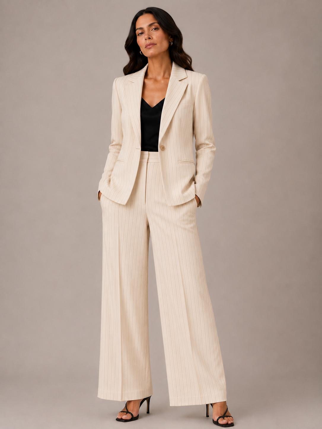 Pantalone palazzo gessato