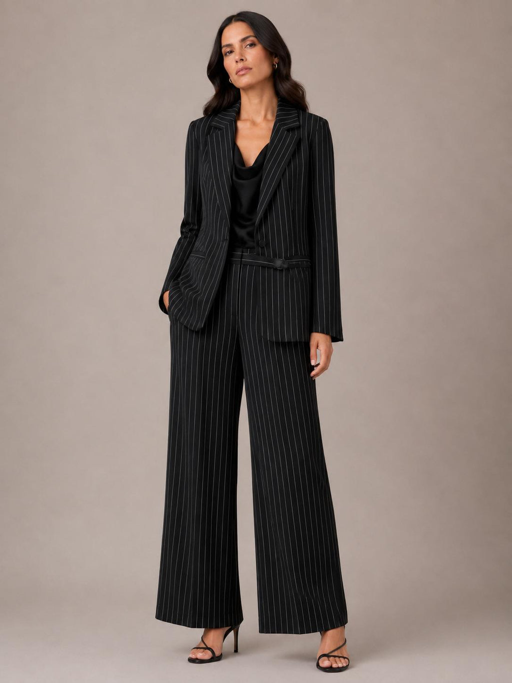 Pantalone palazzo gessato