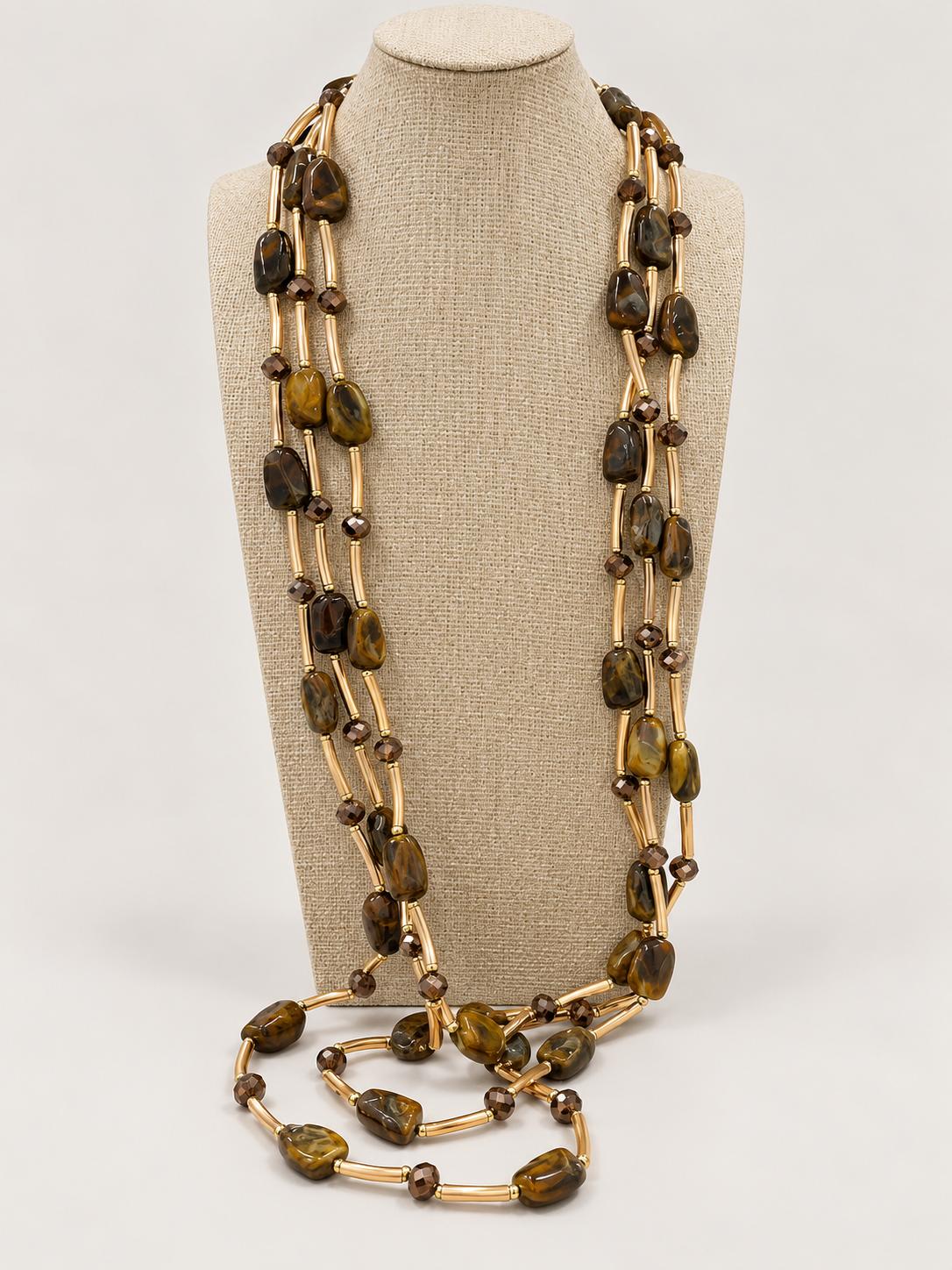 Collana Lunga Multifilo