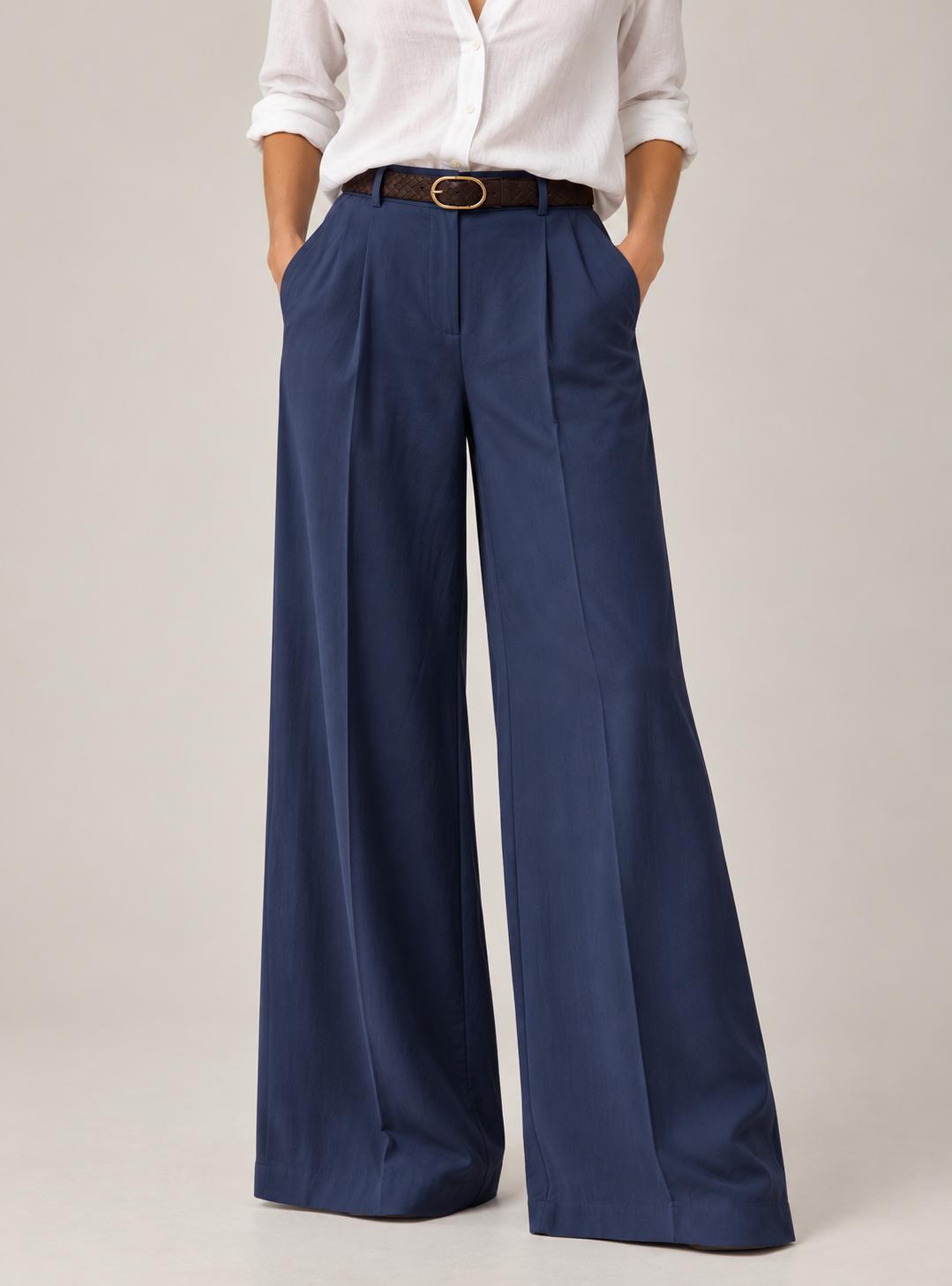 Pantalone Palazzo con Pinces