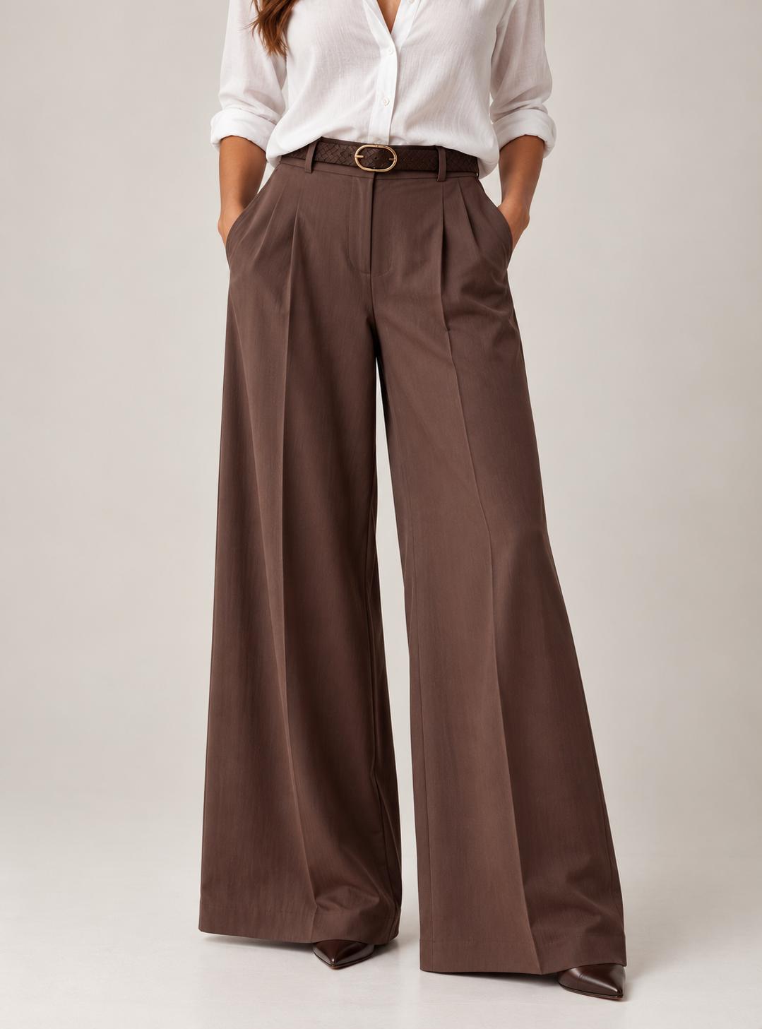 Pantalone Palazzo con Pinces