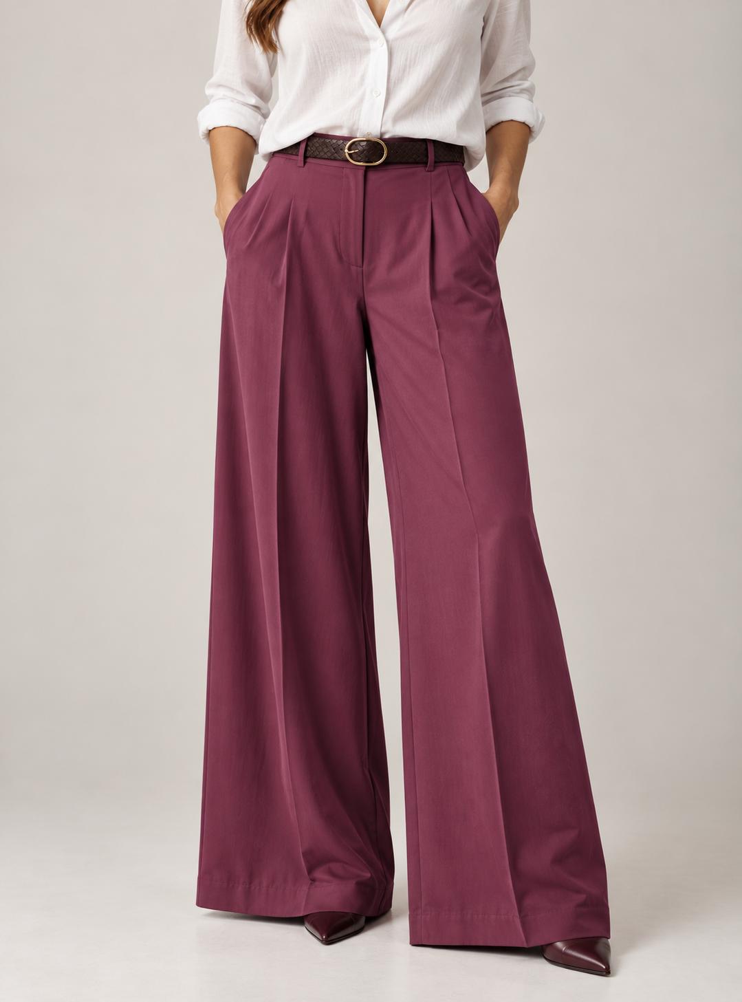 Pantalone Palazzo con Pinces