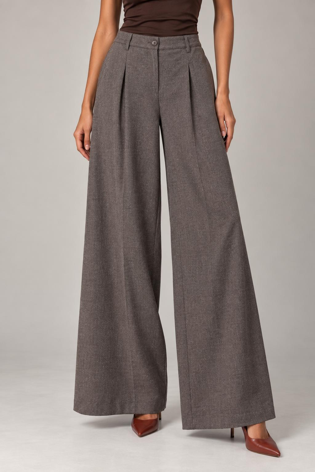Pantalone Palazzo con Pinces