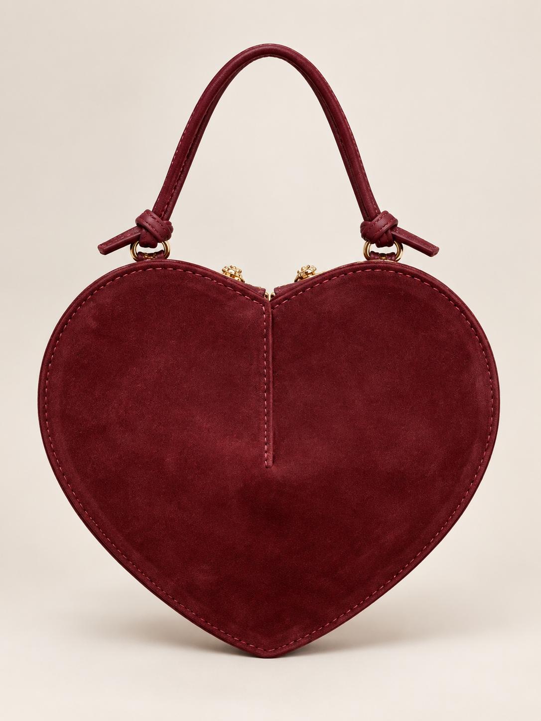 Borsa cuore vera pelle