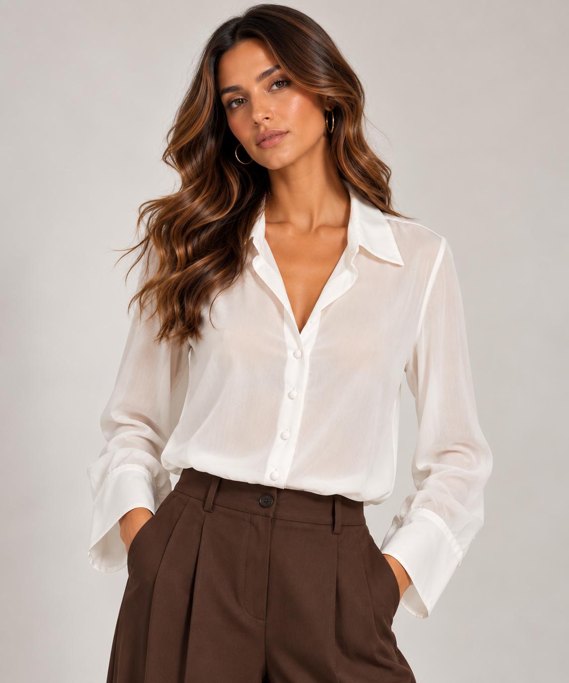 Camicia con Polsino Alto