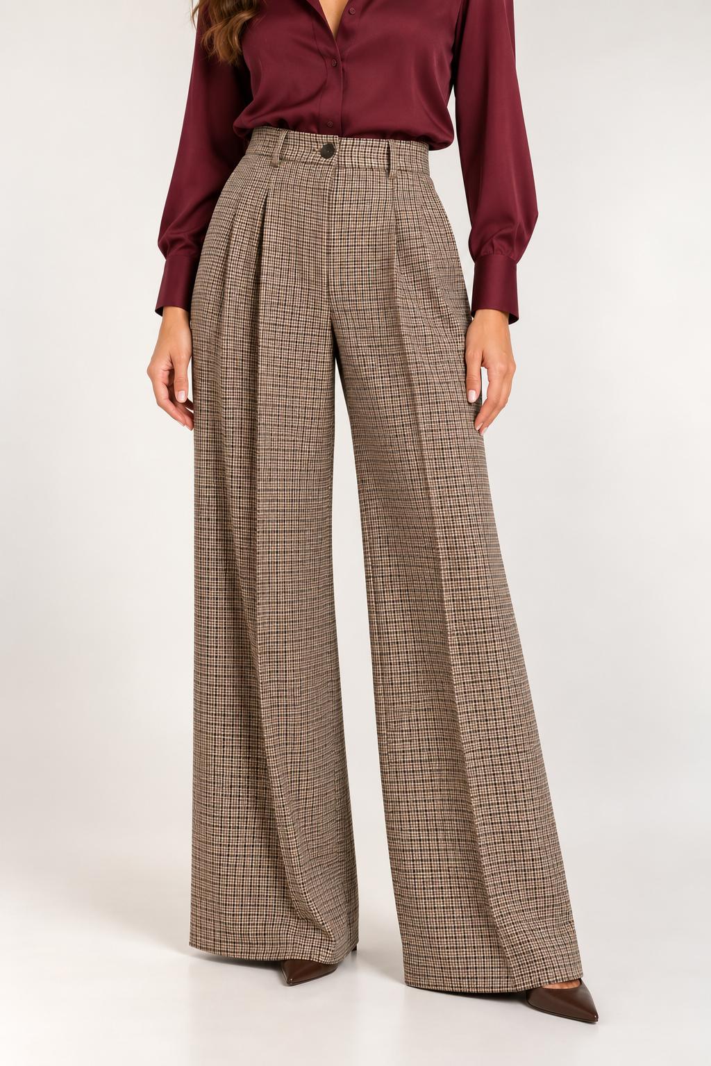 Pantalone Palazzo con Pinces