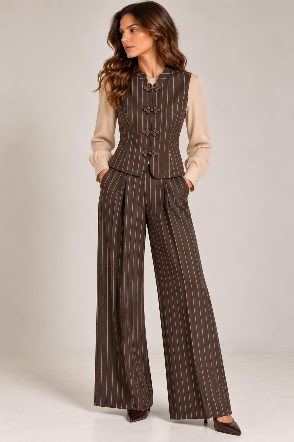 Gilet Gessato Stile Giapponese