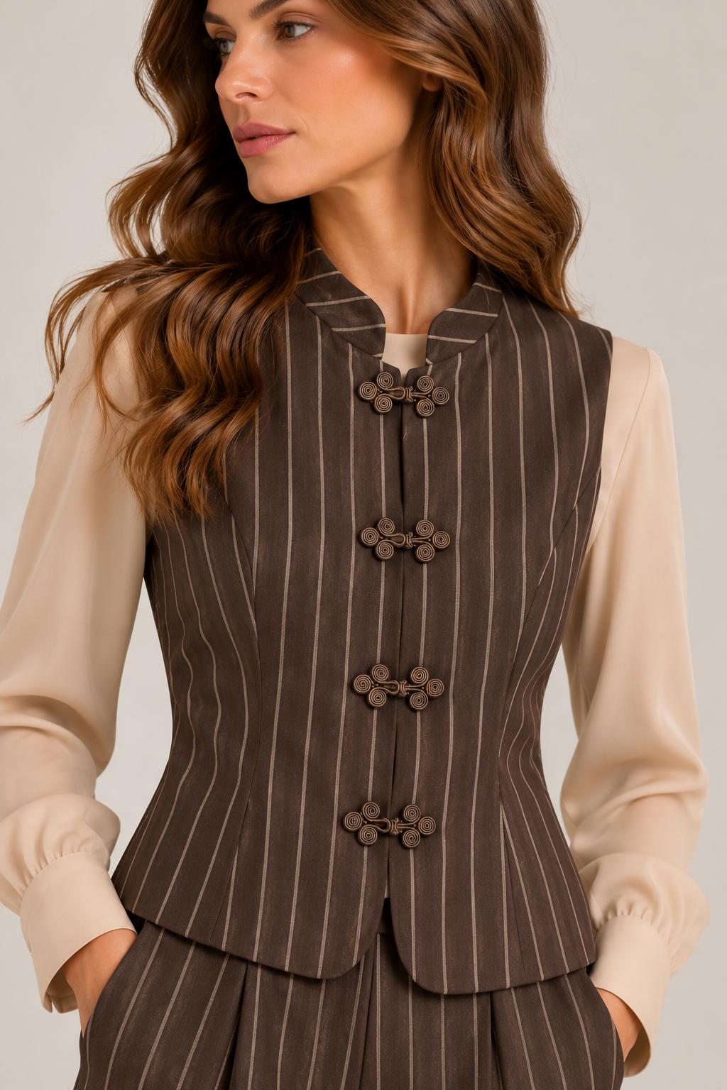 Gilet Gessato Stile Giapponese