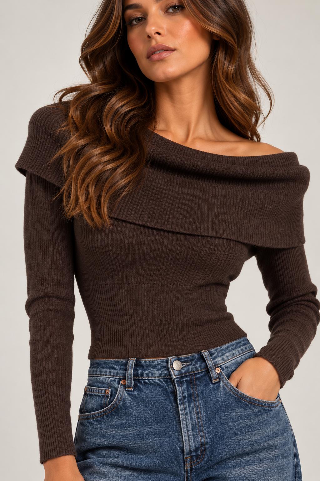 Maglia Crop a Costine
