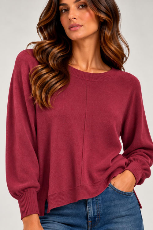 Maglia Taglio Morbito con Micro Paillettes