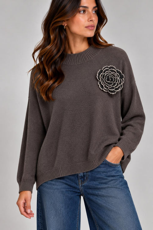 Maglia Oversize a Mezzo Collo