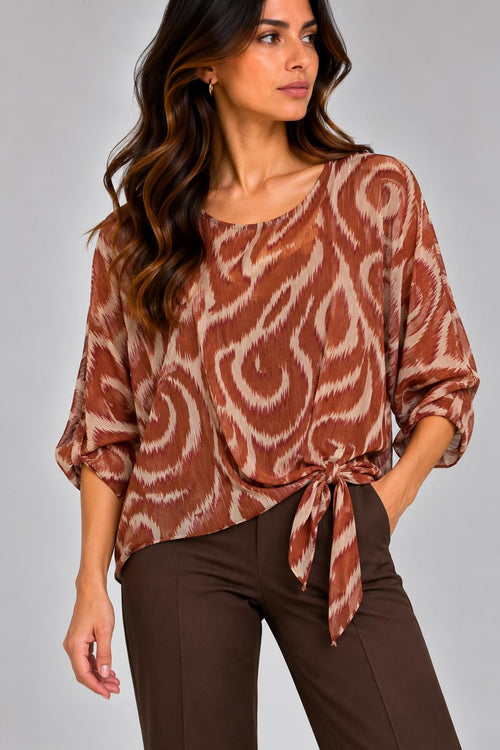 Blusa Fantasia con Nodo sul Fondo