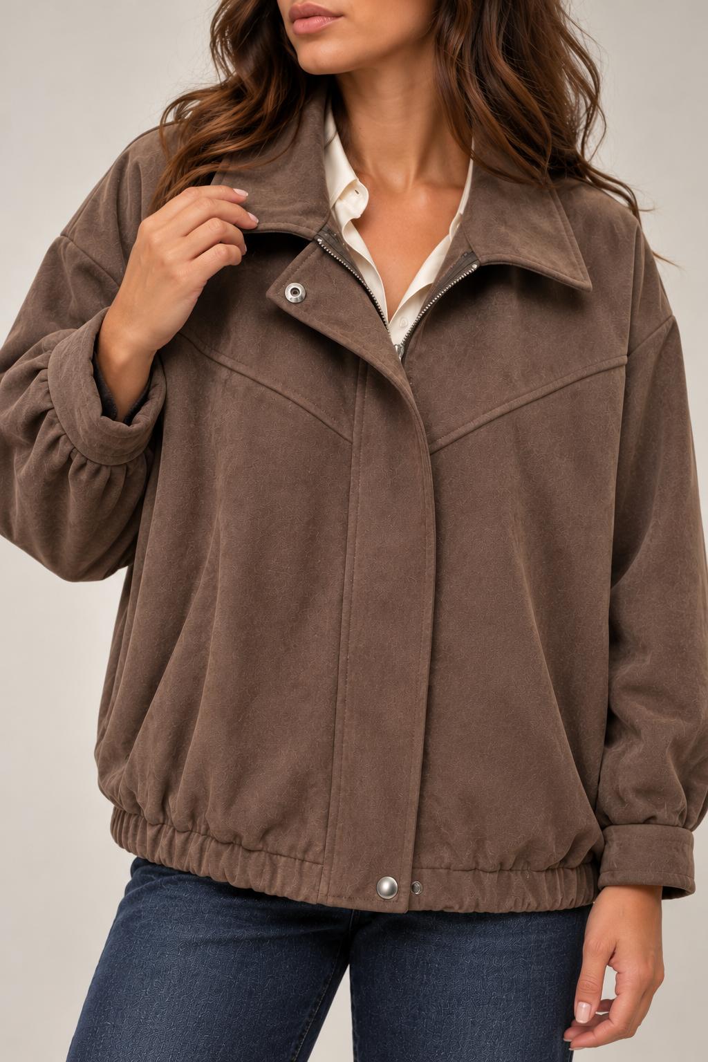 Giubbotto Oversize Curvy con Zip