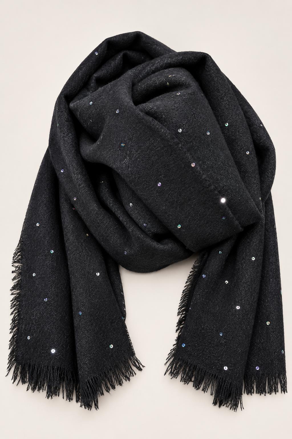 Sciarpa Maxi Soft con Micro Paillettes