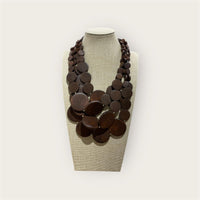 Collana 4 fili legno